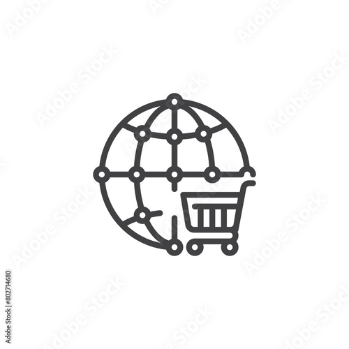 E-commerce platform line icon