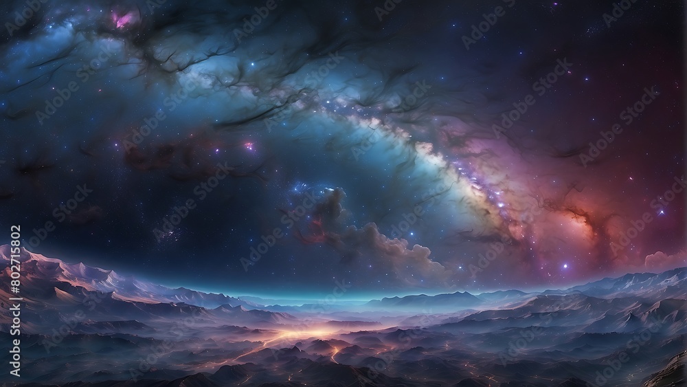 space galaxy in space Cosmic Odyssey Exploring the Depths of the Universe 