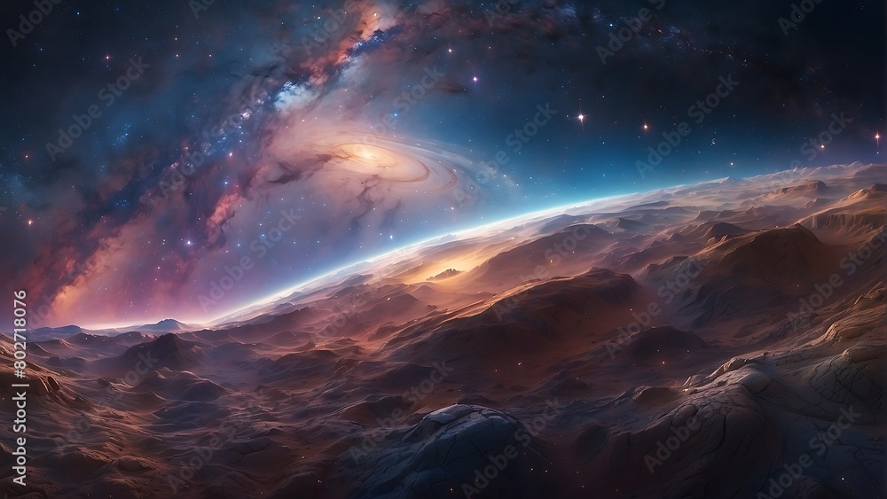 sunrise in space Cosmic Odyssey Exploring the Depths of the Universe 