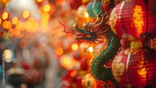 Significance of the Serpent in Chinese New Year Celebrations. Concept Chinese Culture, Symbolism, Mythology, Festivities, Beliefs