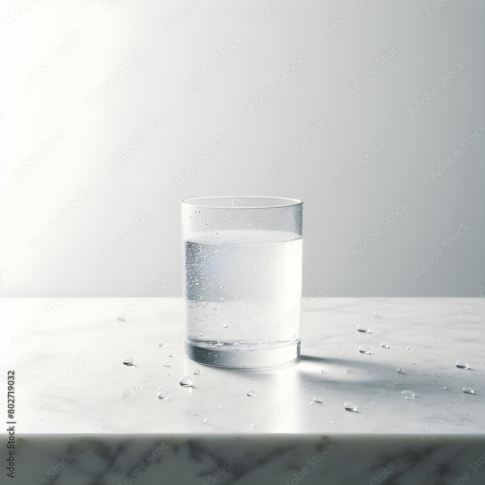 Half full, half empty glass of water on a white background Half full, half empty glass of water on a white background