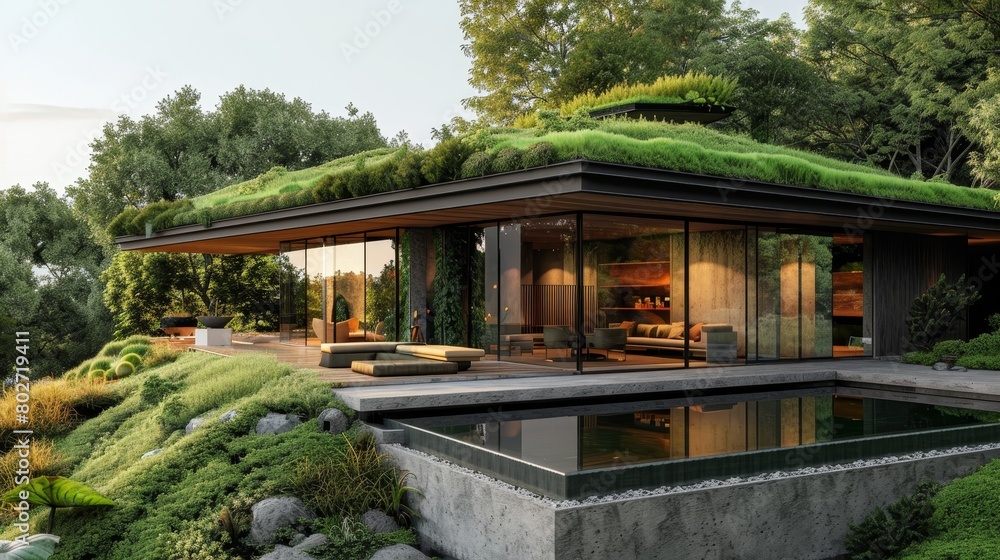 Minimalist Architecture Sustainable Practices: Visuals showcasing minimalist architecture's integration of sustainable practices