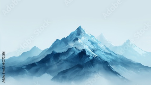 Minimalist Nature Mountain: An illustration of a minimalist mountain landscape © MAY
