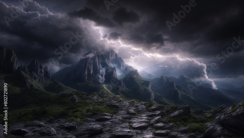 Thunderstorm in the mountains