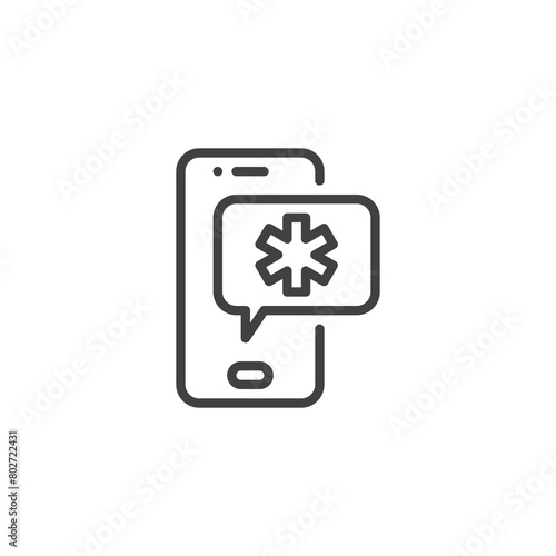 Digital Health line icon