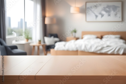 empty table in bedroom 