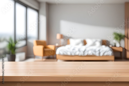 empty table in bedroom 