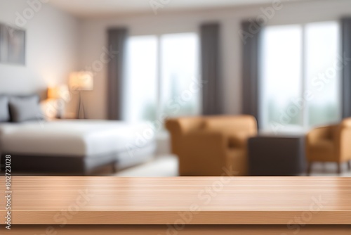 empty table in bedroom 