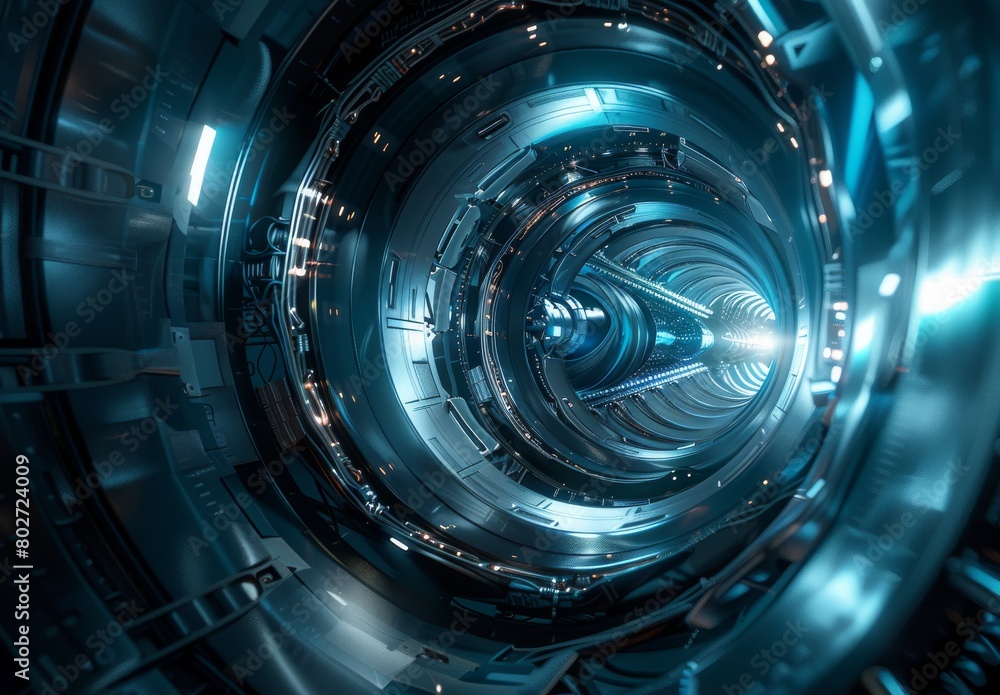 Futuristic 3D illustration of jet engine tech background. Engineering advancements Futuristic 3D illustration of jet engine tech background. Engineering advancements