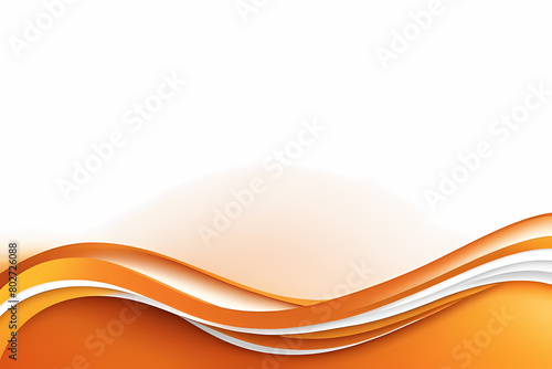Abstract wavy lines flowing smooth curve orange gradient color in concept of luxury, technology, modern.