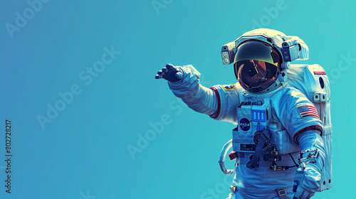 A person posing in a spacesuit photo