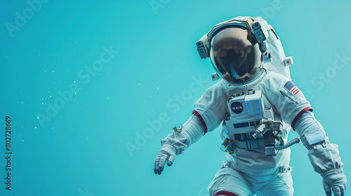 A person posing in a spacesuit photo