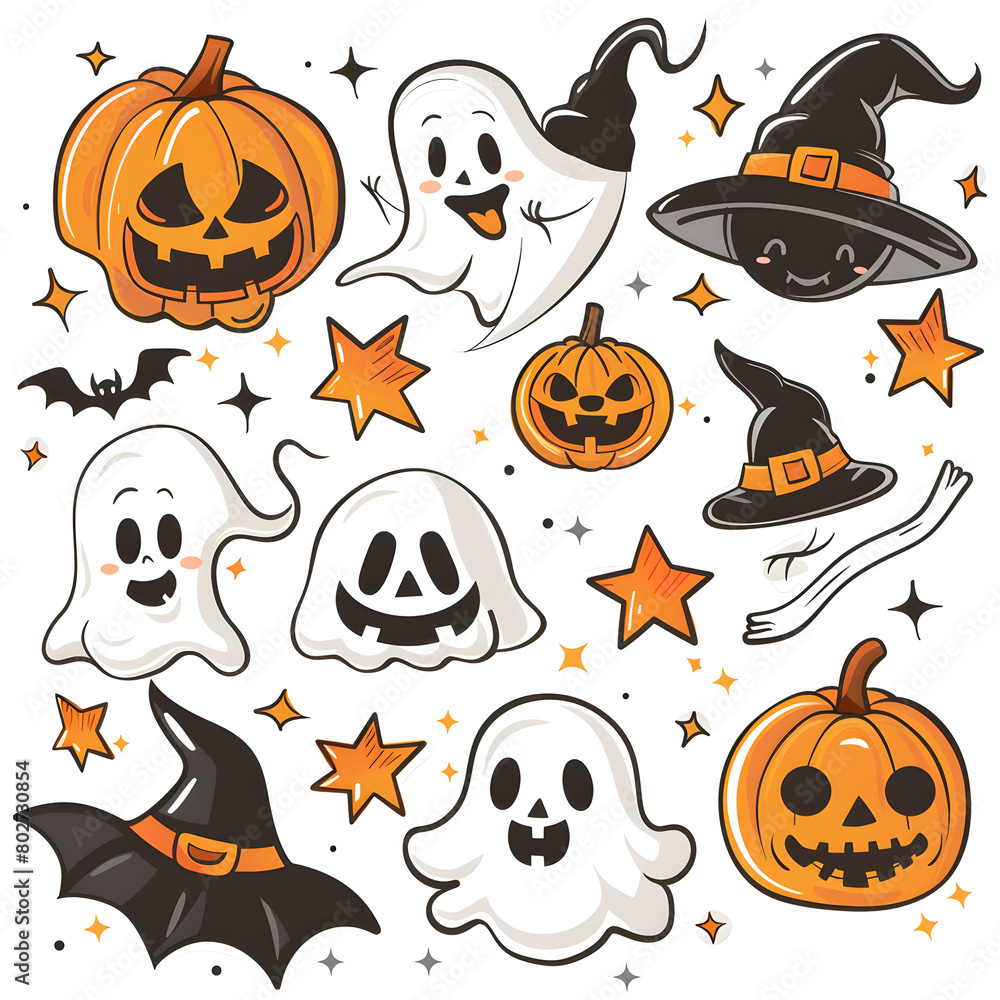 halloween pumpkins set halloween pumpkins set