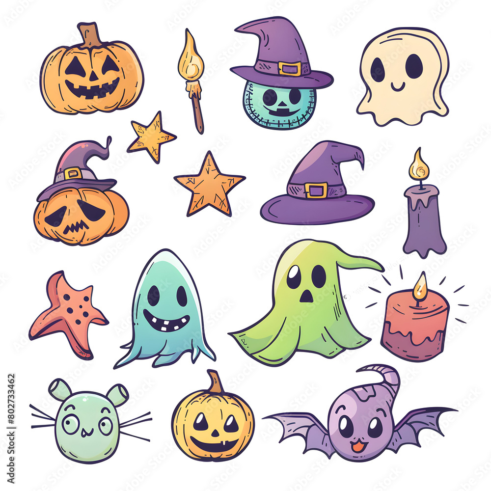 Naklejka premium halloween pattern