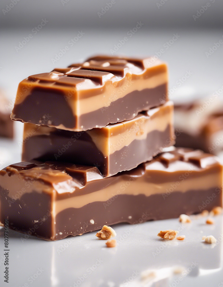milk chocolate covered caramel and nougat snicker 

