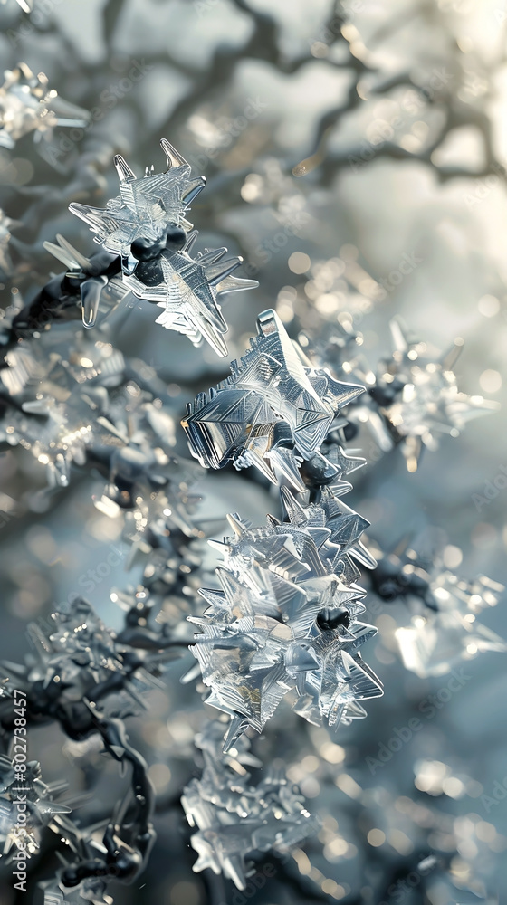 Enchanting Icy Crystals Blanketing the Landscape in a Frozen Winter Wonderland Enchanting Icy Crystals Blanketing the Landscape in a Frozen Winter Wonderland