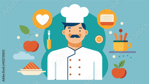 A program for chefs with bipolar disorder emphasizing the importance of selfcare and managing energy levels in the fastpaced culinary industry.. Vector illustration