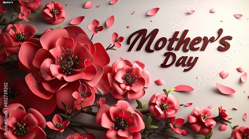 Festive Mother s Day Digital Floral Image