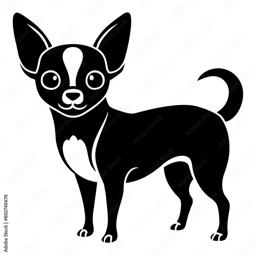 Chihuahua vector icon illustration art