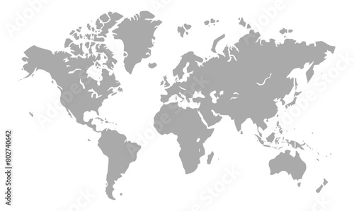 World map isolated on white background