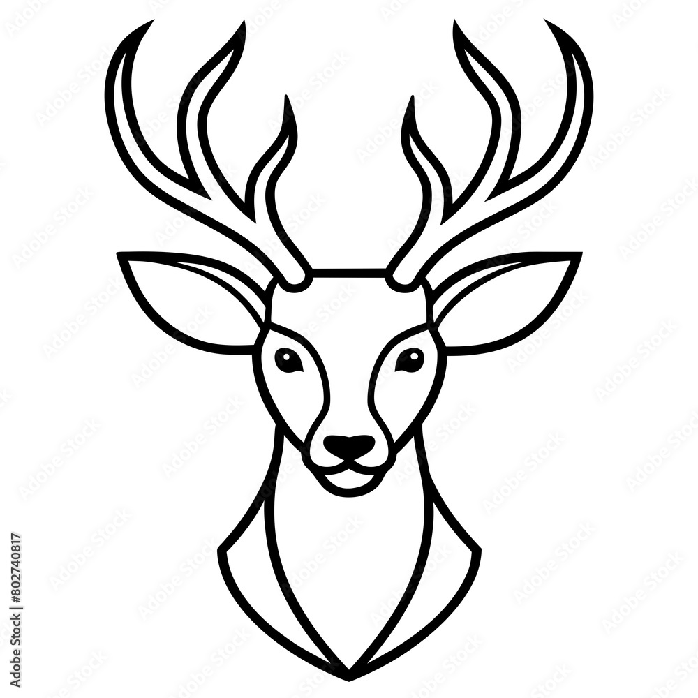 deer head vector icon deer head vector icon
