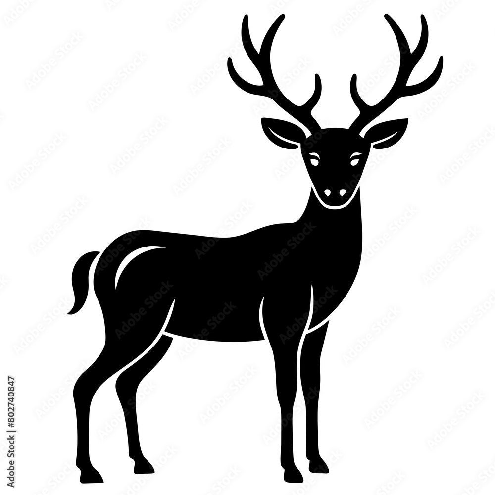 Obraz premium deer silhouette vector