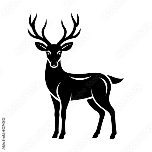 deer silhouette vector illustration art