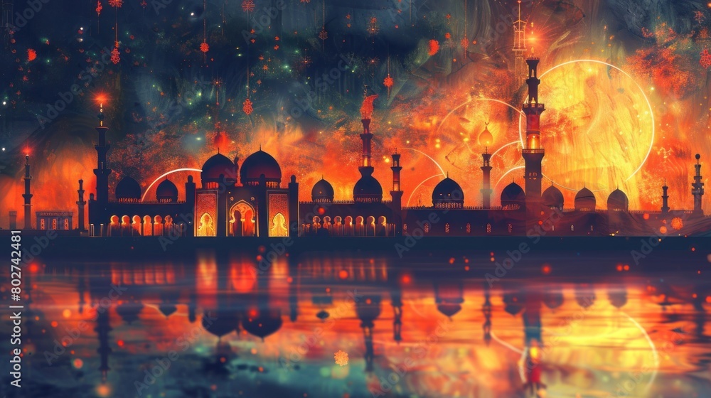 Obraz premium abstract background eid Al adha