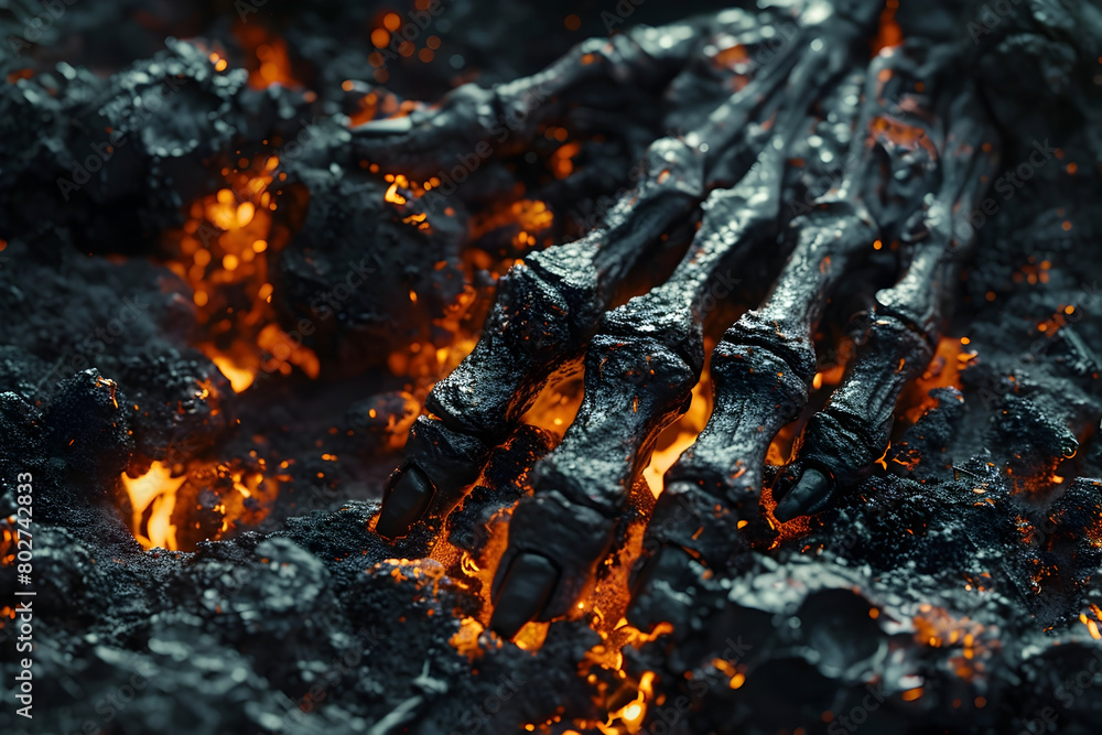 Raging Inferno of the Underworld's Perdition - Cinematic Depiction of Hellfire Consumption Raging Inferno of the Underworld's Perdition - Cinematic Depiction of Hellfire Consumption