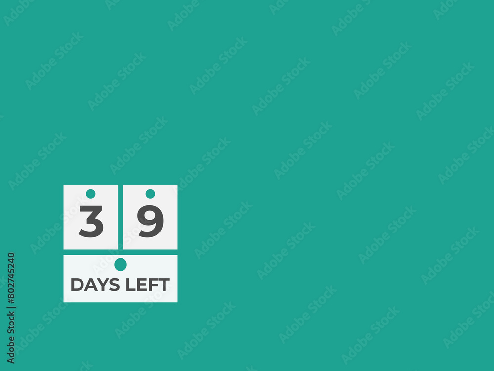 39 days to go countdown template. 39 day Countdown left days banner design. 39 Days left countdown timer
39 days to go countdown template. 39 day Countdown left days banner design. 39 Days left countdown timer