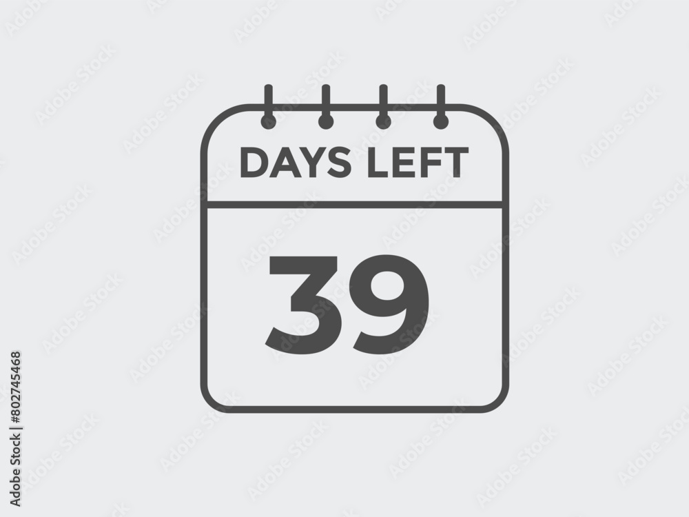 39 days to go countdown template. 39 day Countdown left days banner design. 39 Days left countdown timer
39 days to go countdown template. 39 day Countdown left days banner design. 39 Days left countdown timer