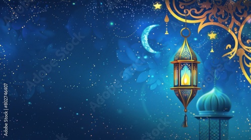 Muslim Events, Ramadan, Ramzan, Eid, Eid ul fitr, Eid ul Adha, Rabi ul Awwal, Muharram, Shab e Barrat, Shab e Miraj, Laila tul qaddar, moon night, Chand raat, qurbani. AI generated © Tawassul