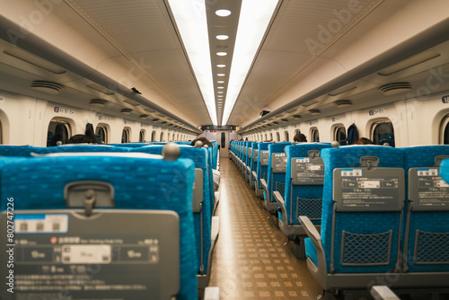 新幹線N700Aの車内