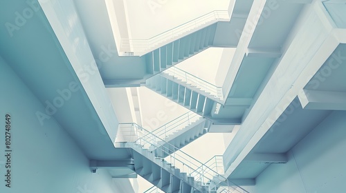 Endless Staircase Optical Illusion of Ascending and Descending Simultaneously
