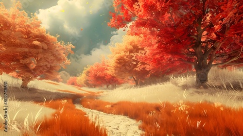 Vibrant Autumnal Landscape ...