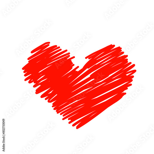 hand drawn red heart