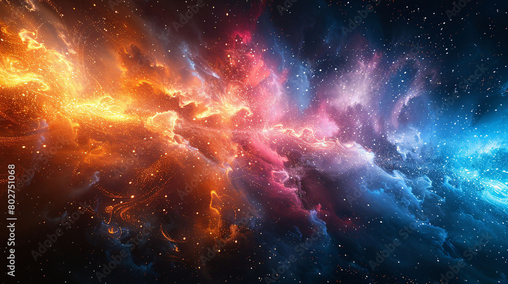 Naklejka premium Scientific and technological radial lines, abstract KV main visual business PPT background