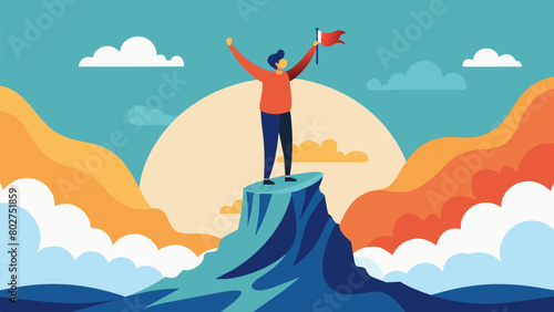 The cover of a selfhelp book features a person standing on a cliff arms lifted in the air with a powerful wave in the background representing a.