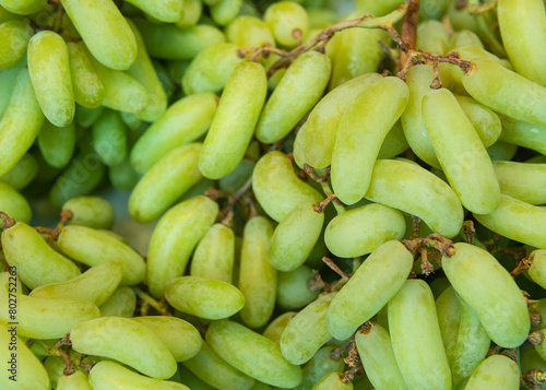 Seedless green grape also known as witch finger or cotton candy