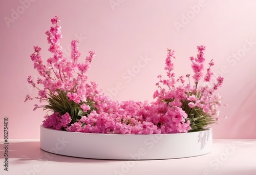 bouquet of pink flowers in a vase