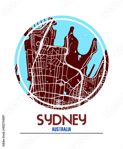 map art sydney - australia photo