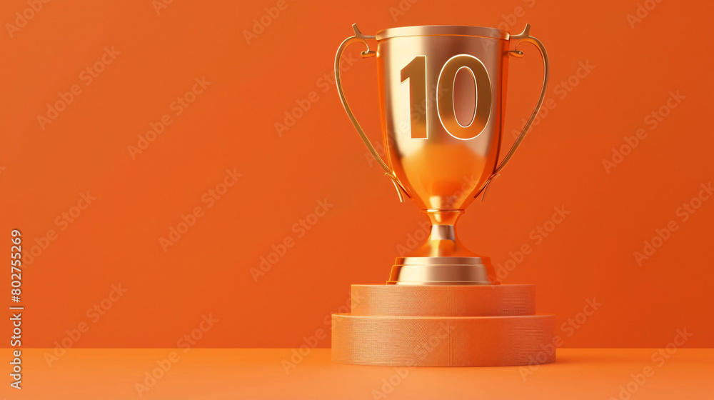 Countdown number 10 booth space background, advertising pedestal product display stand concept illustration Countdown number 10 booth space background, advertising pedestal product display stand concept illustration