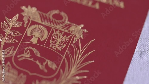  Venezuelan passport and seal crest photo
