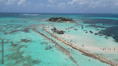 Haynes Cay and Rose Cay in San Andres Island in Colombia during summer photo