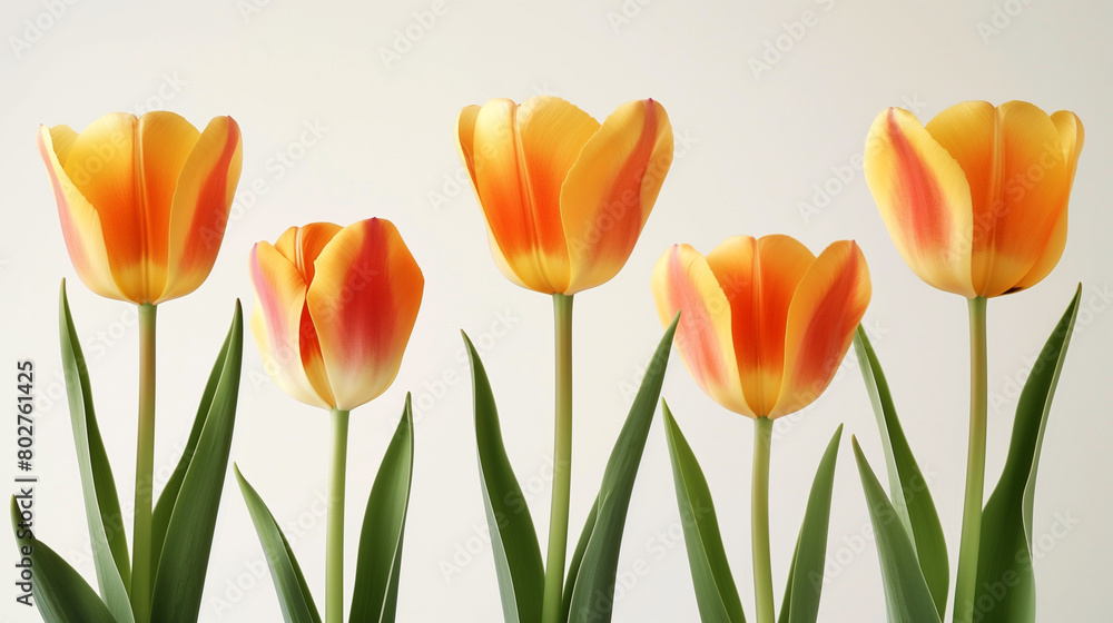 Obraz premium tulips isolated on white