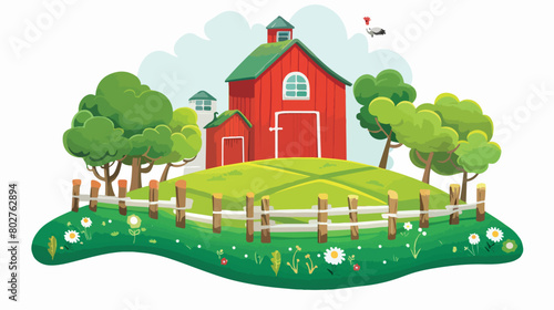 Farm design over white background vector illustration