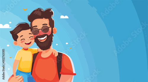 Fathers day design over blue background vector illustration