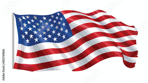 Flag united states of america waving design colorful