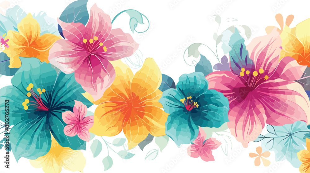 Flowers design over white background vector illustration