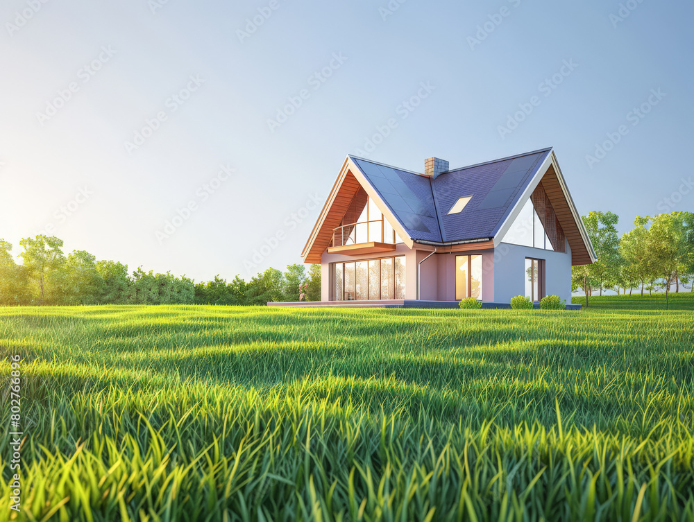 custom made wallpaper toronto digitalModern house with stylish exteriors. Real Estate concept image.